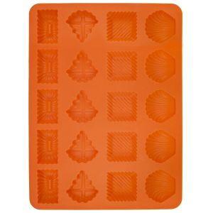 Forma silikon pracny mix tvarů 20 ks | Hnědá, Oranžová
