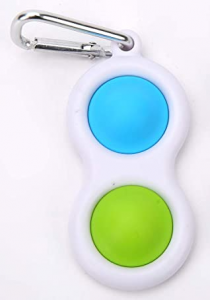 Pop it - Fidgetová antistresová hra - přívěšek na klíče barevný duo GMEX